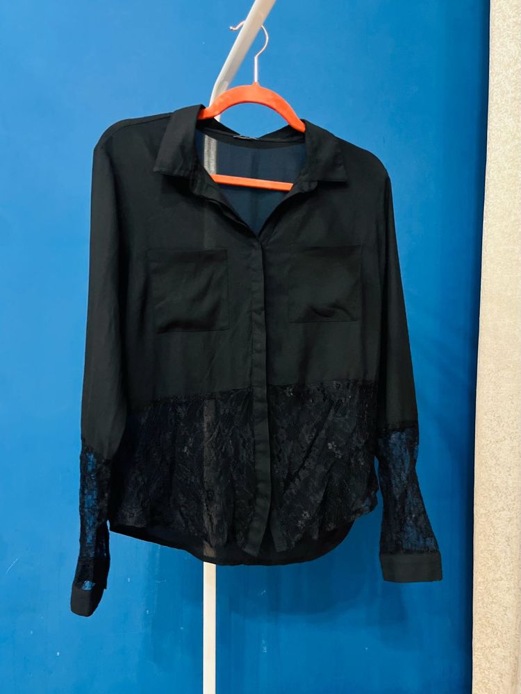 Black Net Shirt