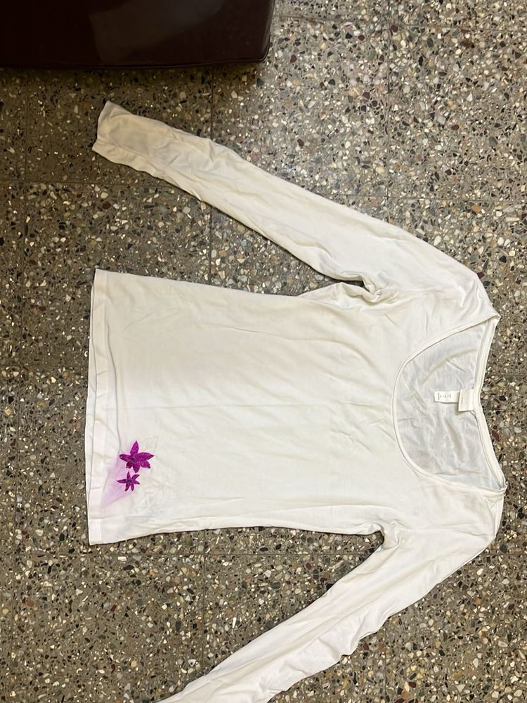 White Long Sleeve Top