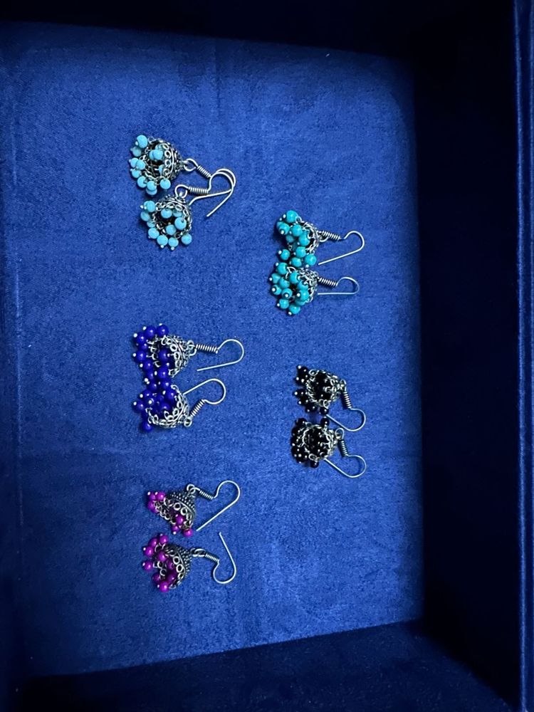 Stud Jhumka Earrings Set