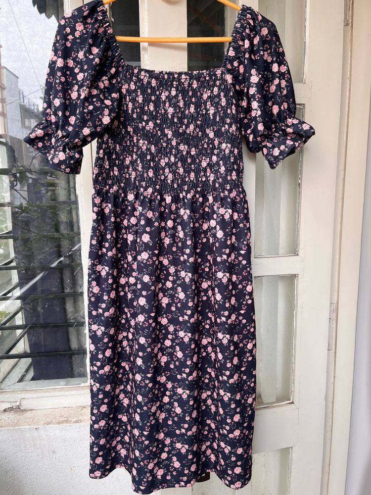 Floral Print Midi Dress
