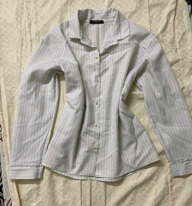 Striped Button-Down Shirt