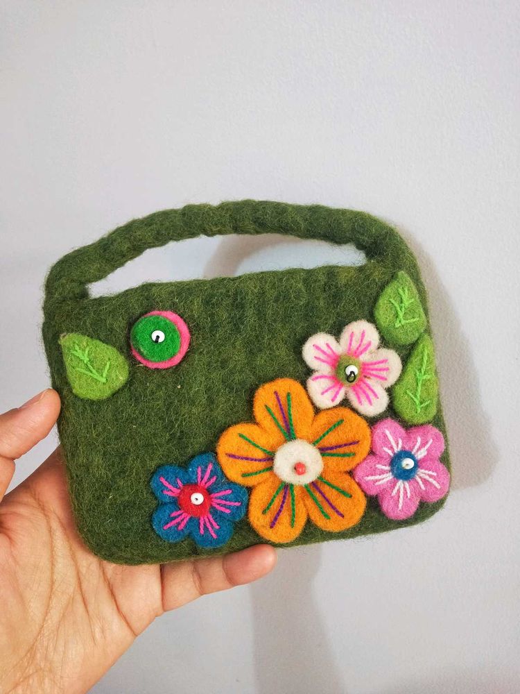 Felted Wool Purse from Himachal
