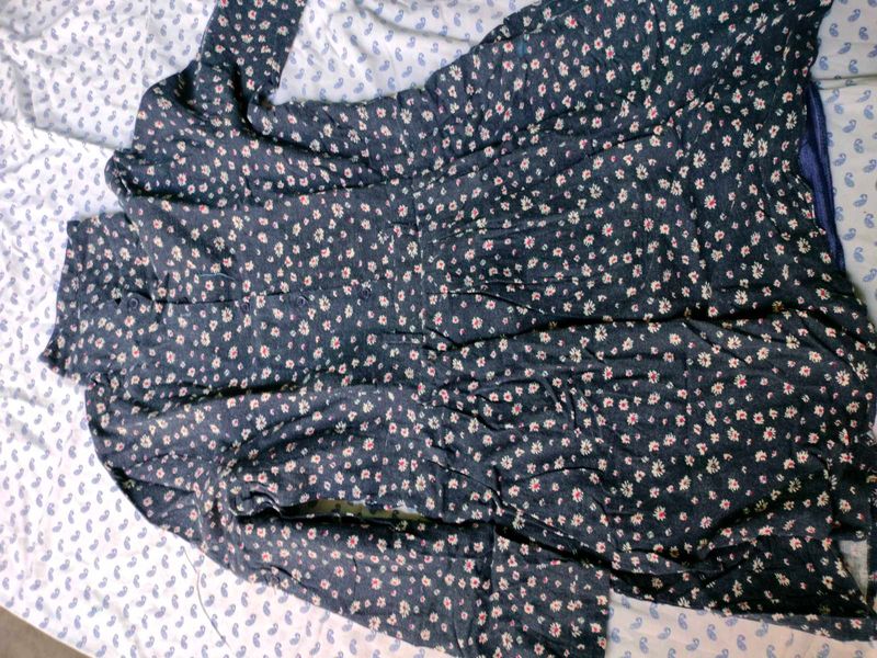 Shirt Style Dress With Felt Kind Of Stuff