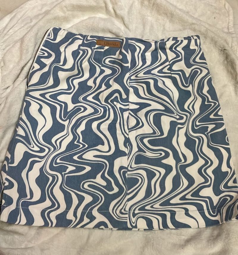 Swirl Print Mini Skirt