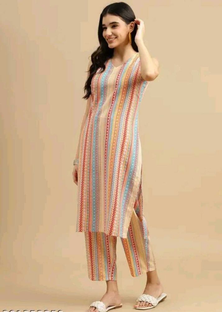 Striped Kurta Set - Women's Ethnic Wear