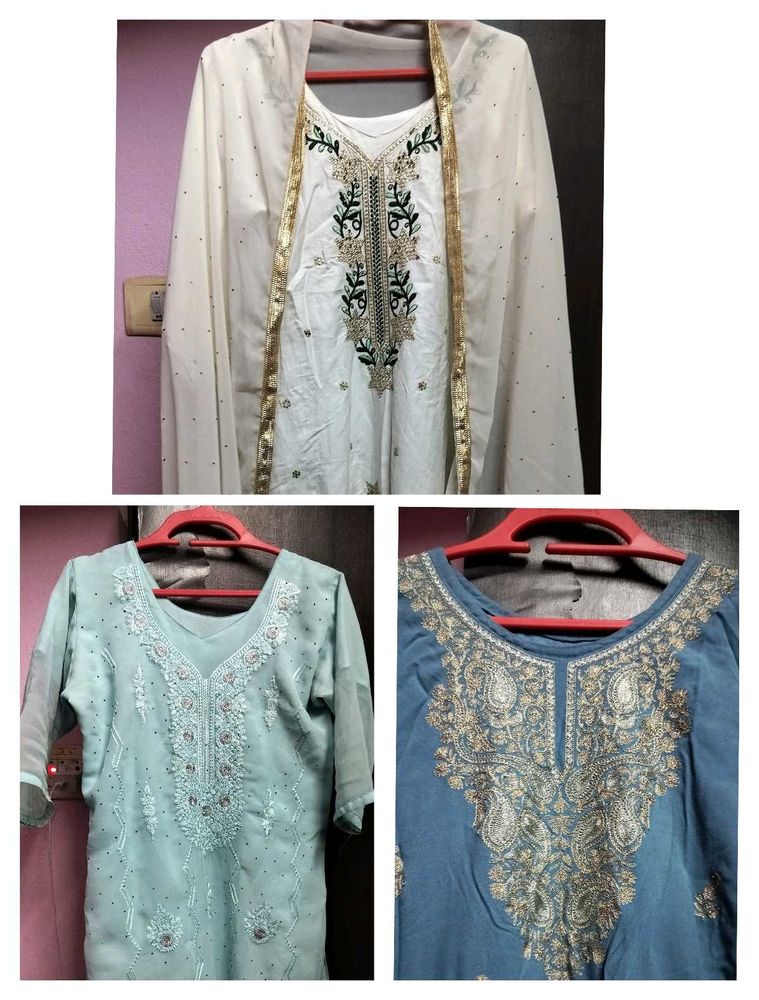 3 KURTI Set With Dupatta