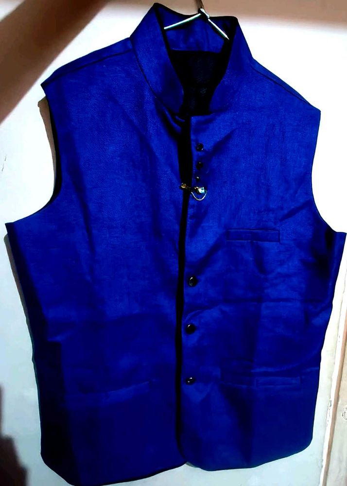 Navy Blue Half Men&#39;s Koti Jacket