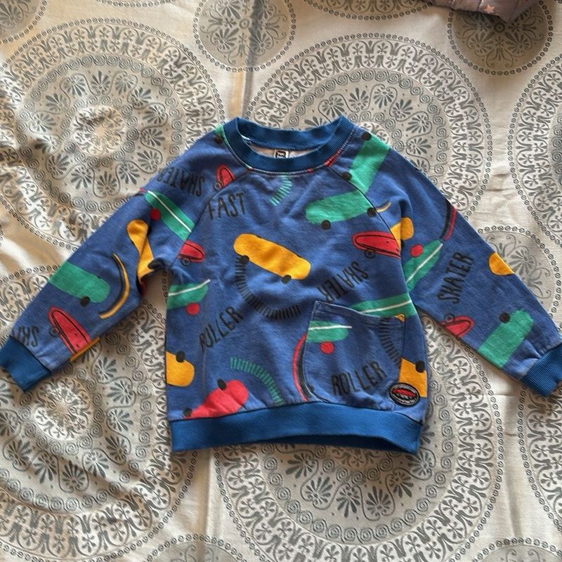 Skate Print Kids Sweatshirt