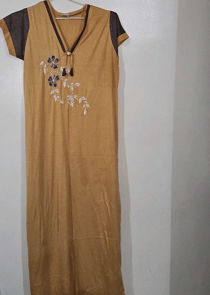 Floral Embroidered Nightgown