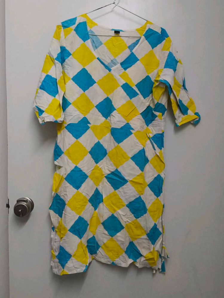 Colorful Checkered Dress