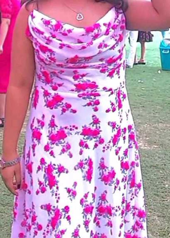 Floral Cowl Neck Dress