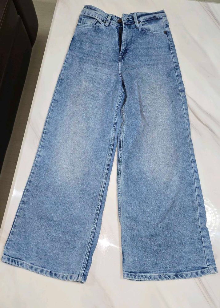 Wide Leg Denim Jeans
