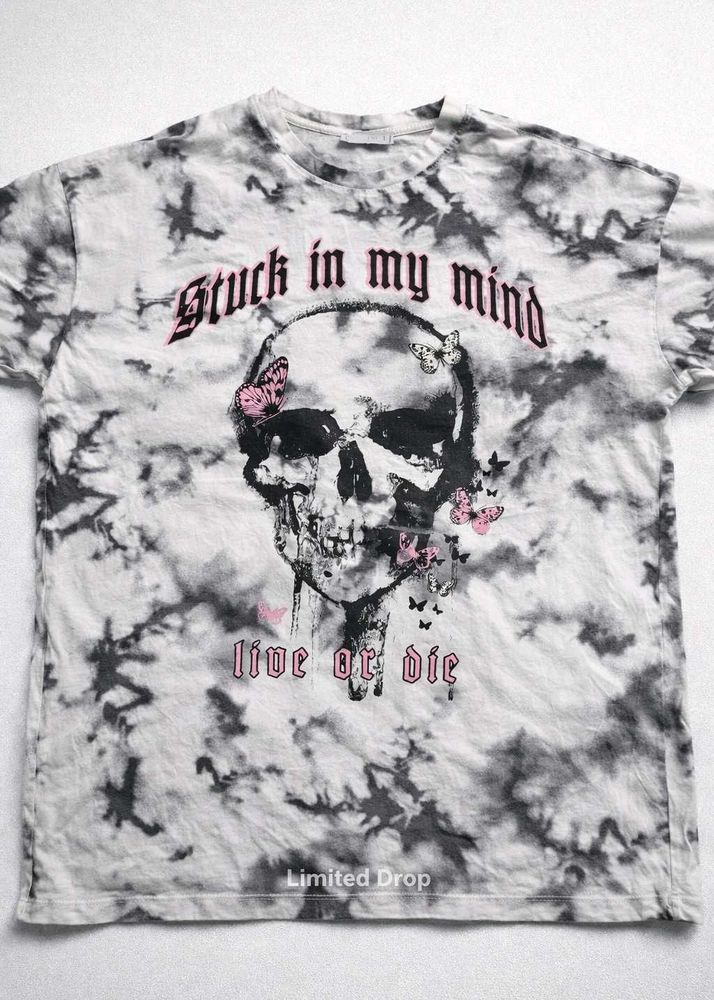 Skull &amp; Butterfly Tie Dye Tee