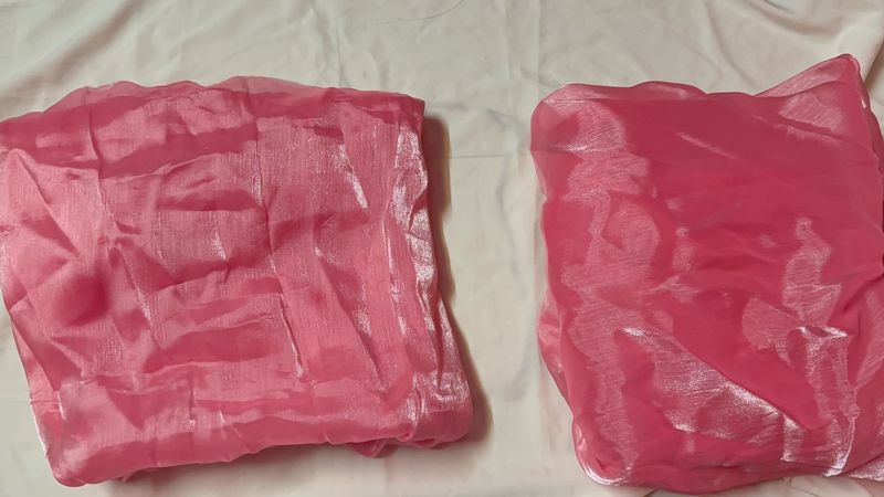 Pink Shimmering ORGANZA CLOTH PEICE 2