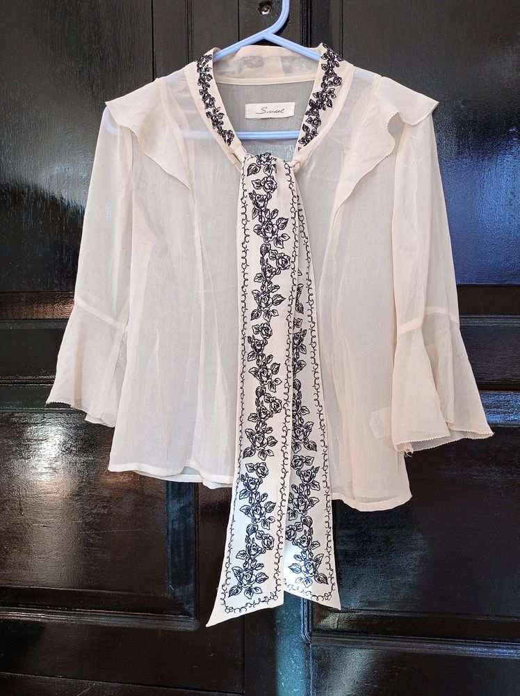 Women Bow Tie Formal Top