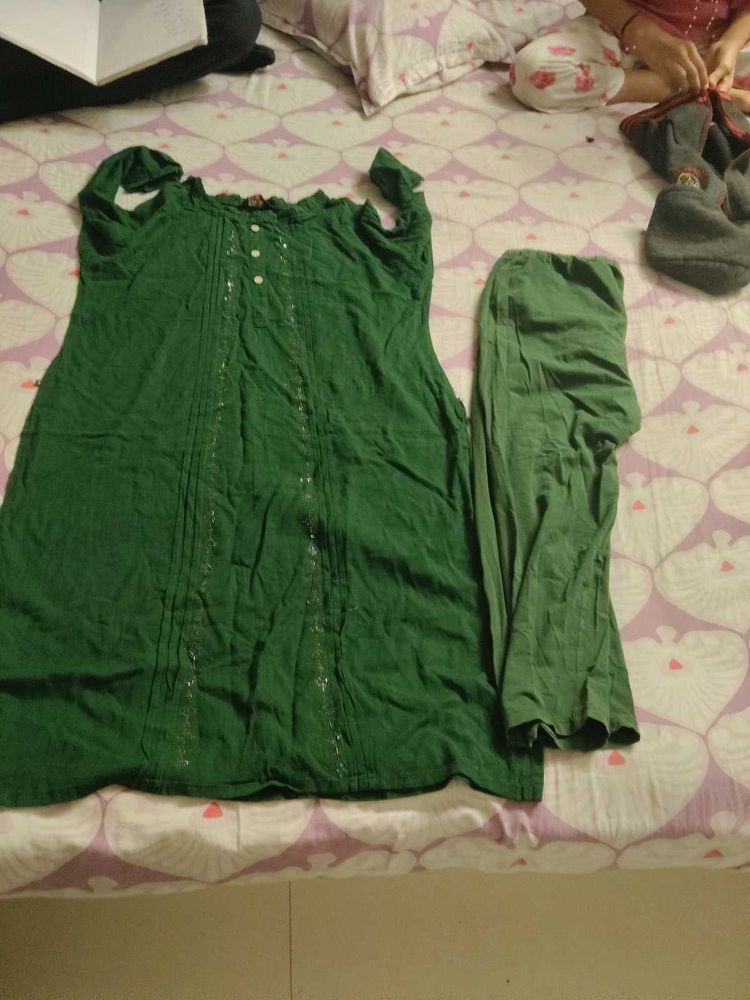 Green Kurta Set