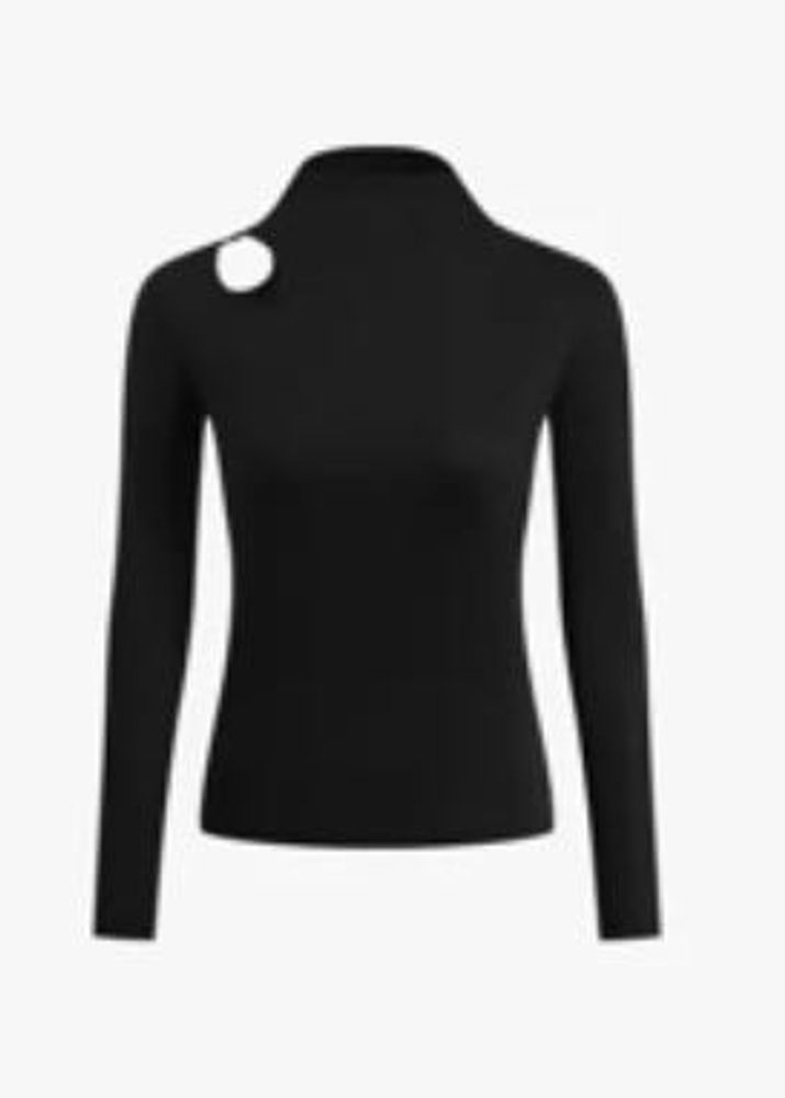 Chic Black Long Sleeve Top