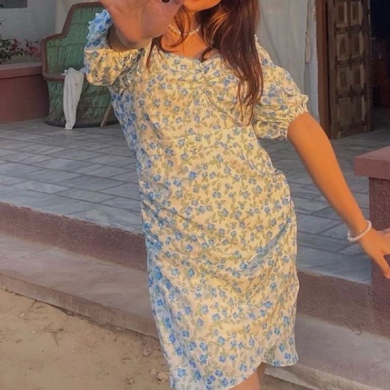 Floral Knee Level Dress