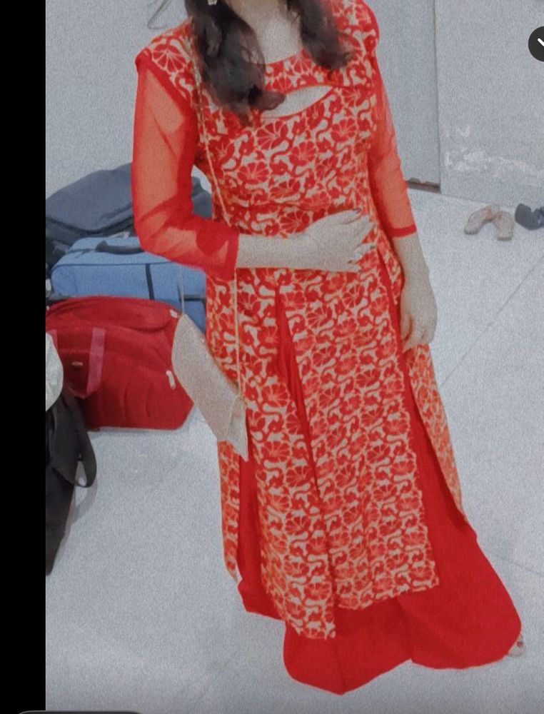 combo of kurtaset Red Floral Print Kurta Se