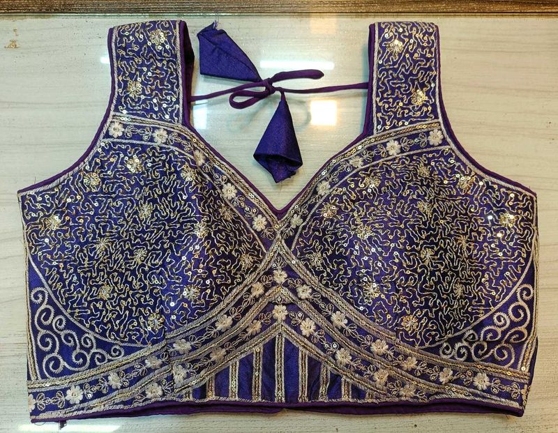 Purple Sequins Blouse