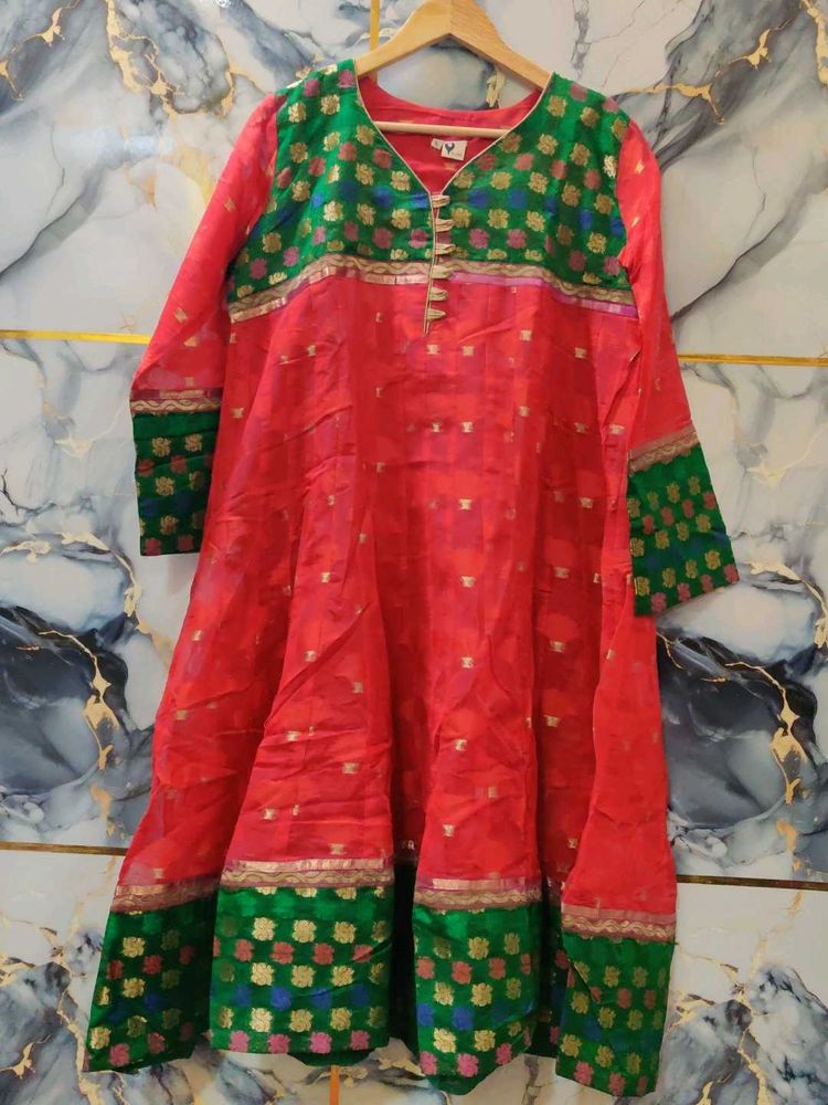 brand new Plume anarkali zari woven upto XXL