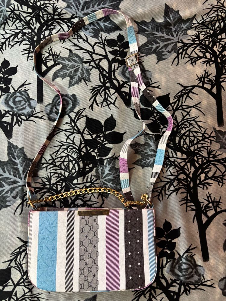 Striped Crossbody Bag