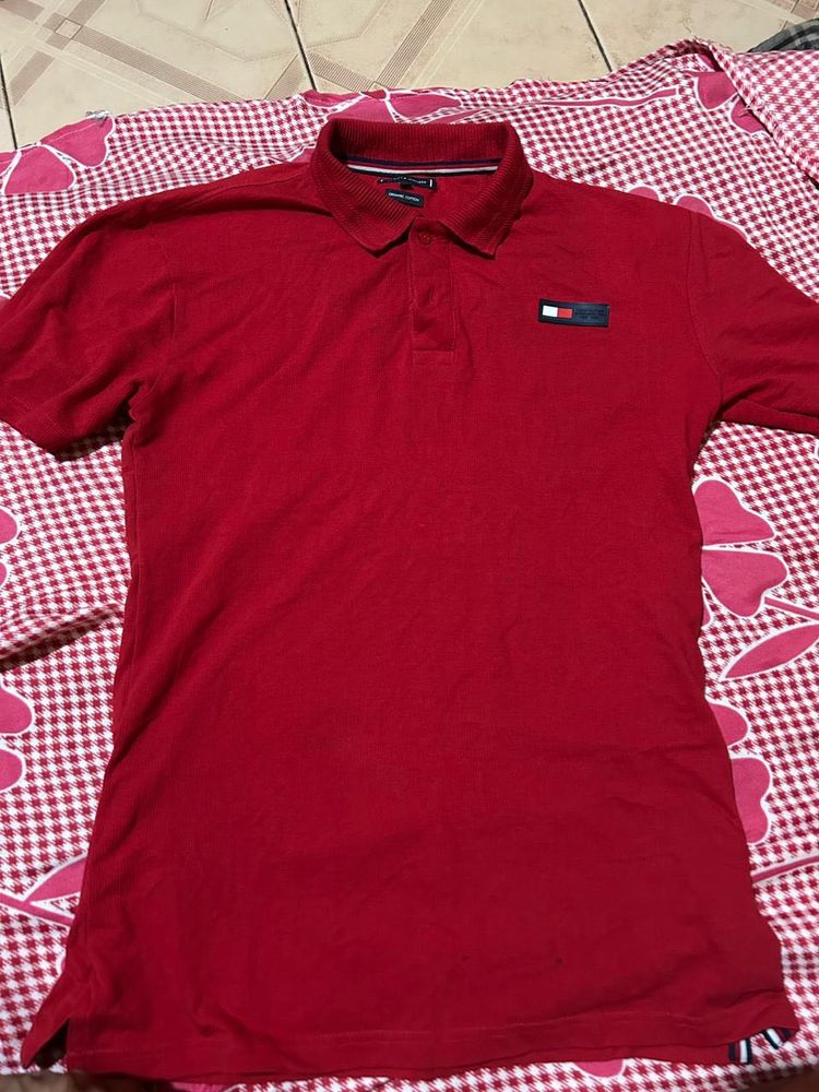 Tommy Hilfiger Red Polo Shirt