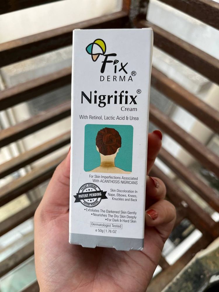 Fixderma Nigrifix Cream for Acanthodii Nigricans with Lactic Acid | Dermatologist Tested Retinol Cream | For Dark Body Parts like Neck, Ankles, Knuckles, Armpits, Thighs &amp; Elbows | Exfoliant - 50g