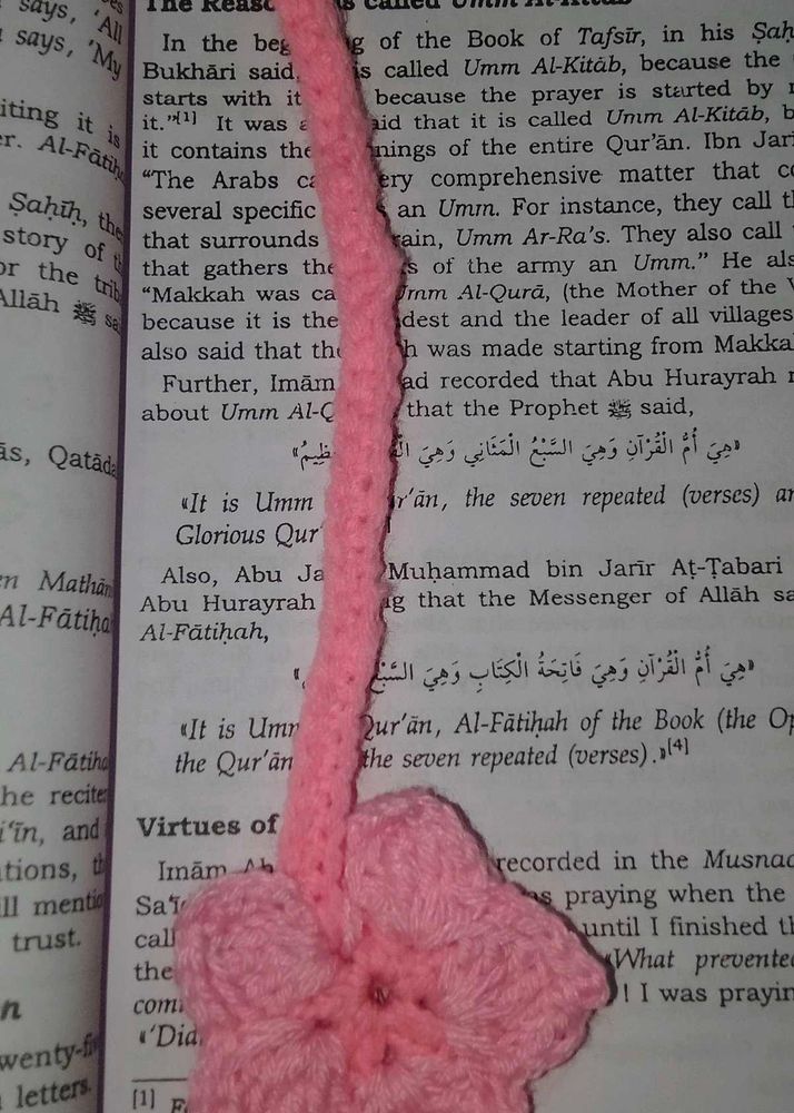 Handmade Crochet Flower Bookmark