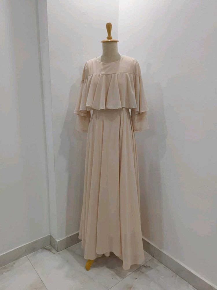 Elegant Beige Maxi Dress