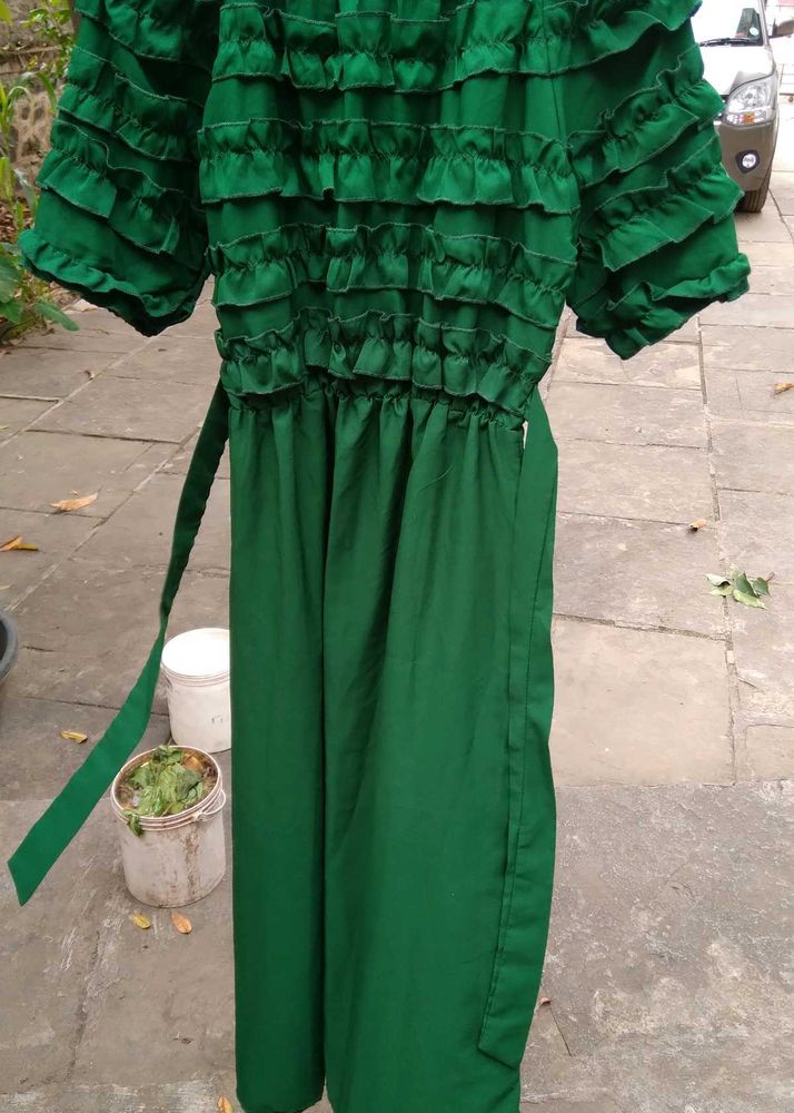 Green Ruffled Dress
