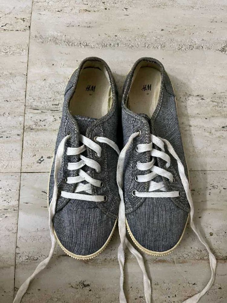 H&amp;M Gray Denim Sneakers