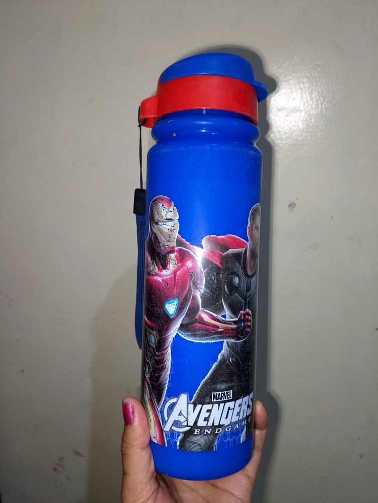 Avengers Blue Color Plastic Water Bottle For Kids