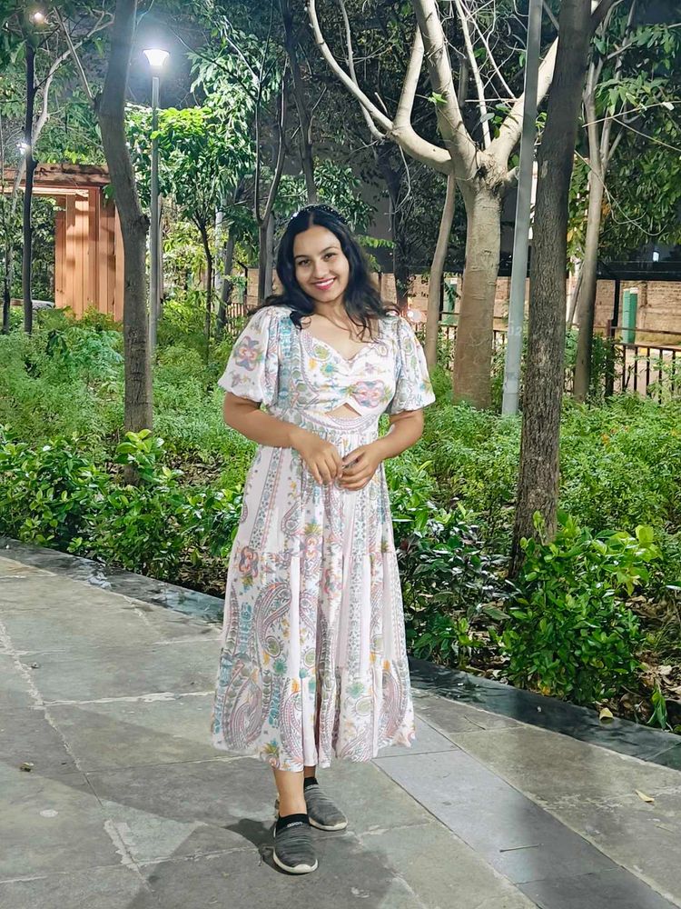 (sale) Floral Print Maxi Dress