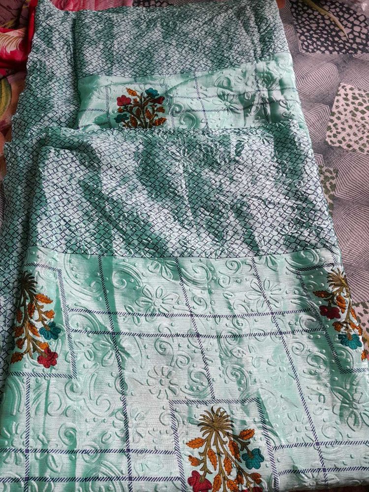 UNUSED Floral Print Saree
