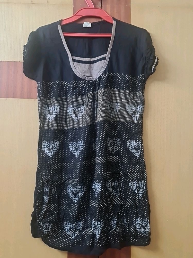 Printed Black Top