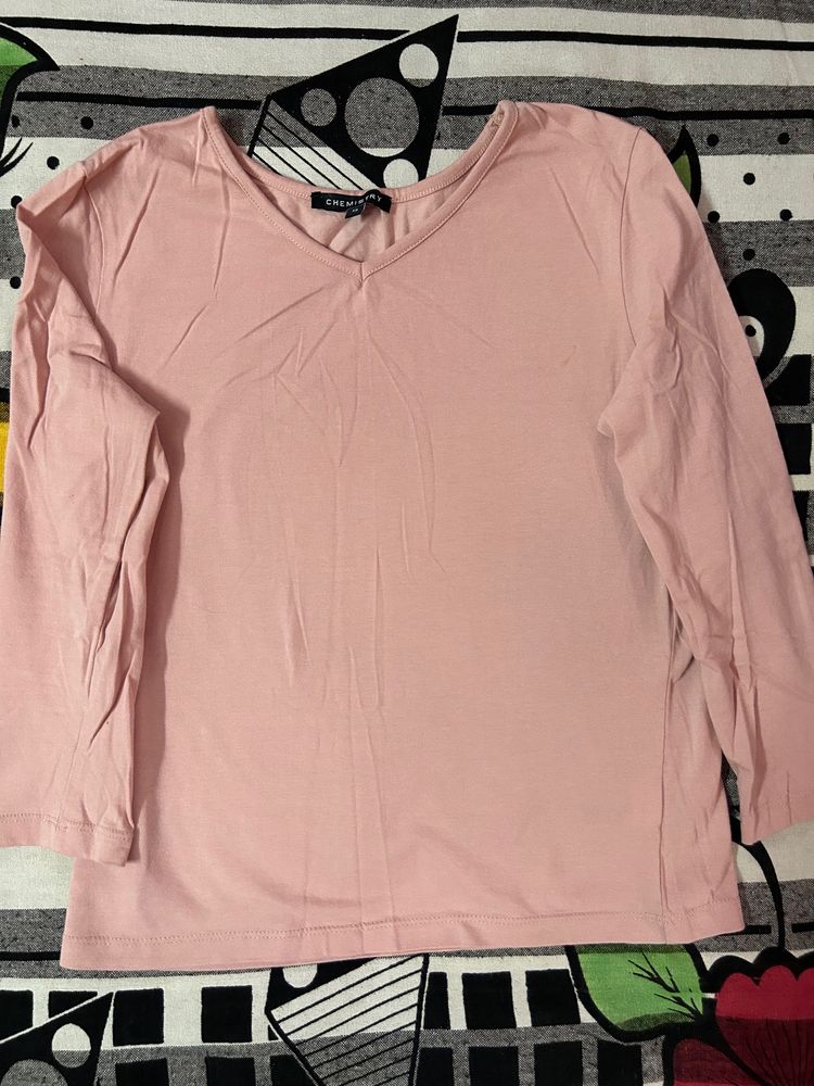V Neck Plain T Shirt