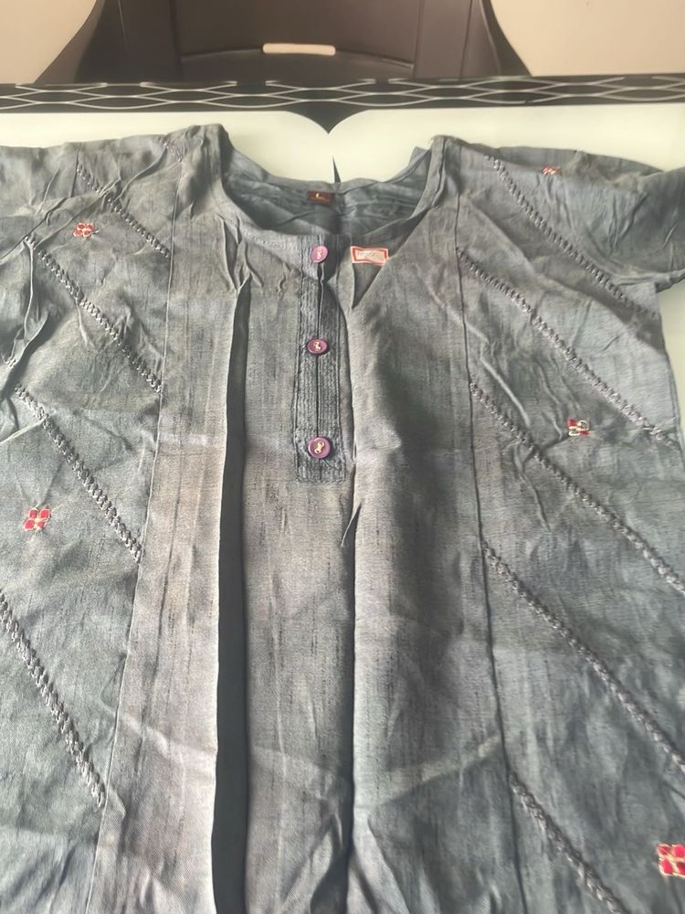Grey Large Kurti For Women