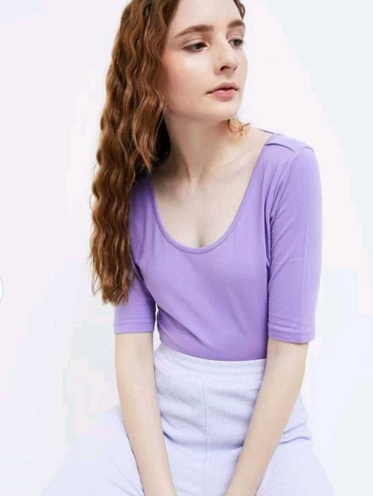 Round Nack Cotton Top 👕