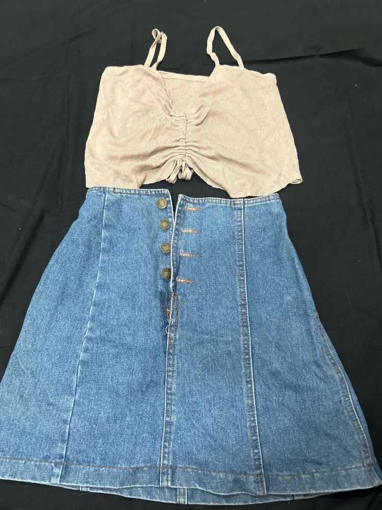 Combo Of Denim Skirt