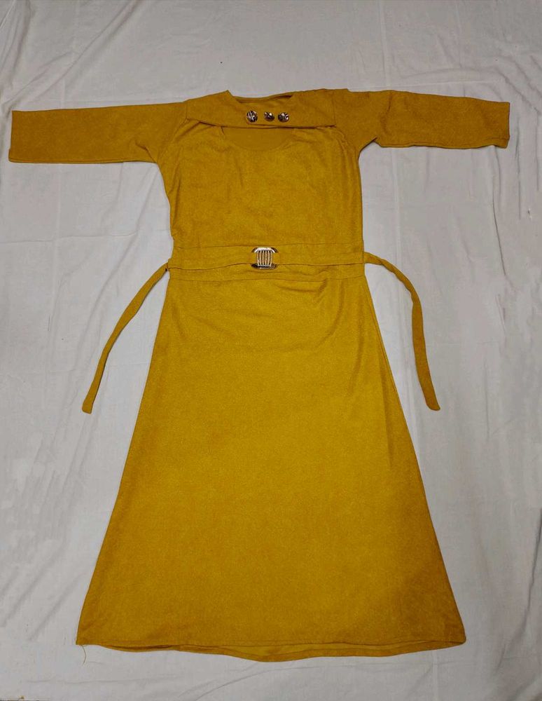 Vintage-Inspired Mustard Dress Up ❤️‍🔥😍