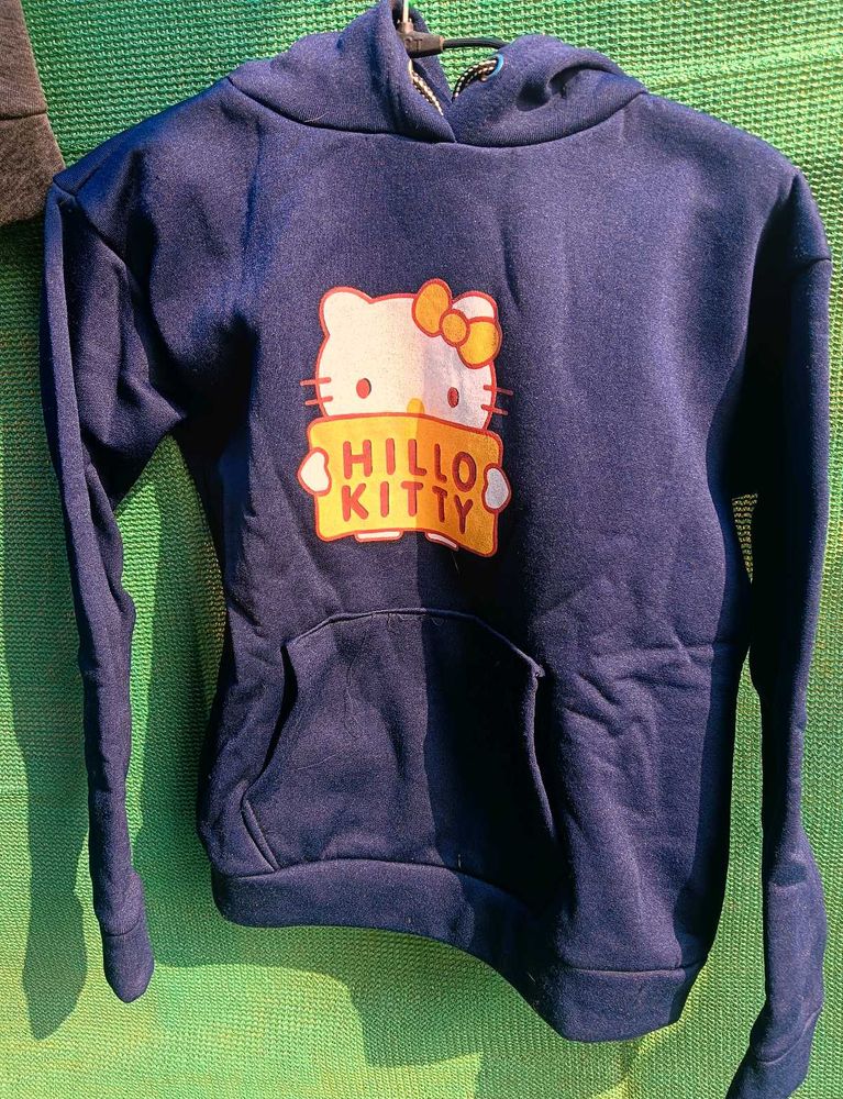 Hello Kitty Hoodie [ free size upto M]