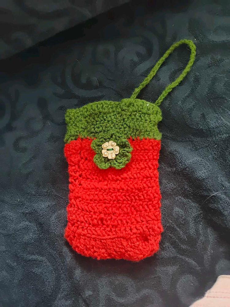 Crochet Strawberry Phone Cases