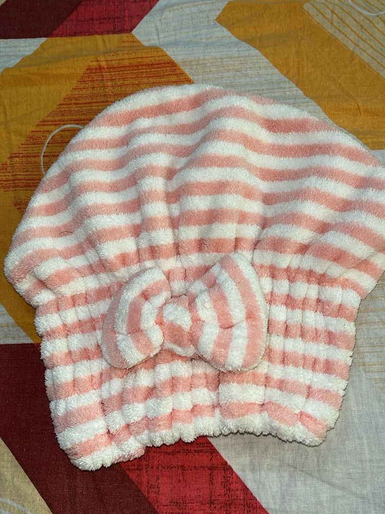Cute Striped Towel cap