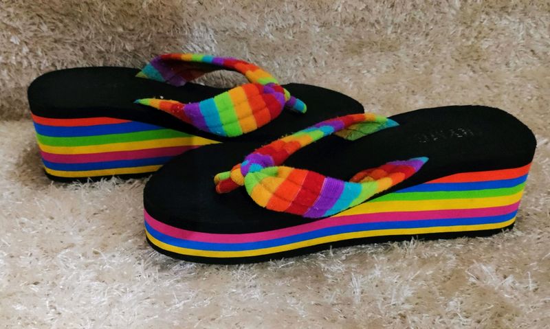 Multicolored Rubber Slippers