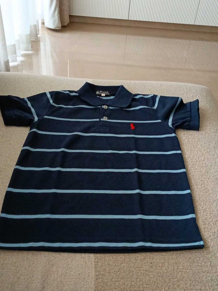 Ralph Lauren Polo Collar blue stripe t-shirt