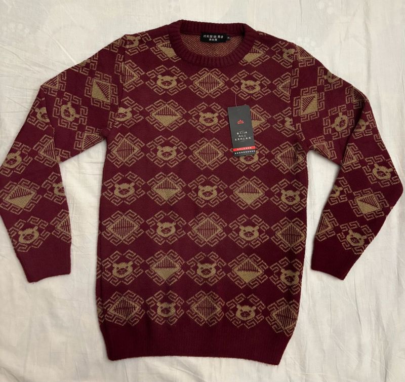 Patterned Knit Sweater