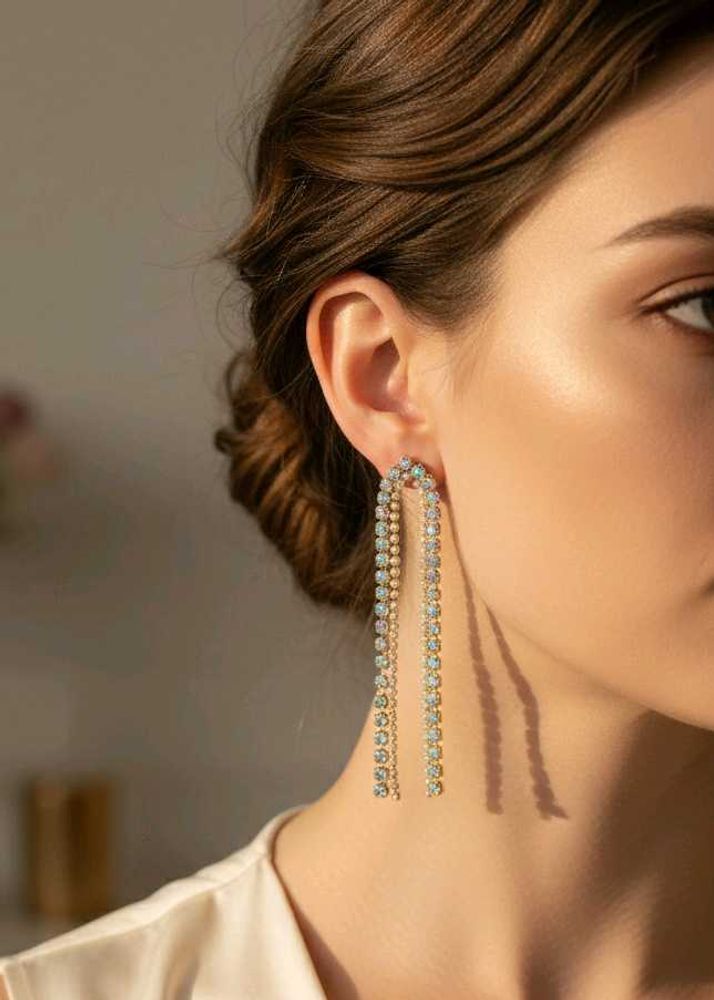 Dangling Rhinestone Earrings