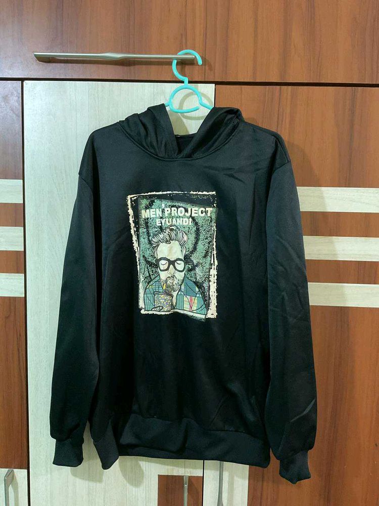 Black Graphic Hoodie