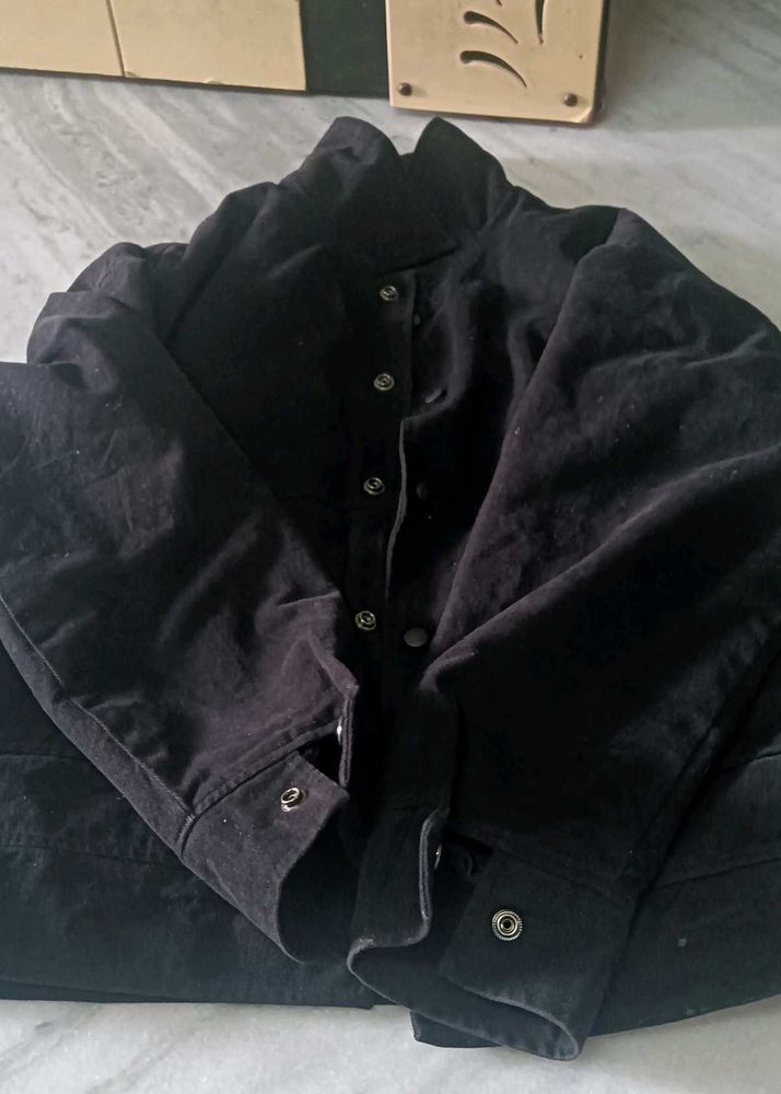 Black Button-Down Jacket